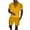 Yellow, variant on Men's Casual Striped Print Shirt Two Piece Suit with Zipper Short Sleeve Top and Drawstring Pocket Short Set Comfortable Stylish Outfit Men's Tops T-Shirt Casual Crew Neck Loose