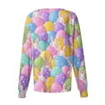 thumbnail image 4 of LHVUOA Easter Womens Warm Up Scrubs Jacket Spring Scrub Jackets Funny Bunny Pattern Long Sleeve Scrubs Tops Working Nurse Uniforms with Pockets, 4 of 4