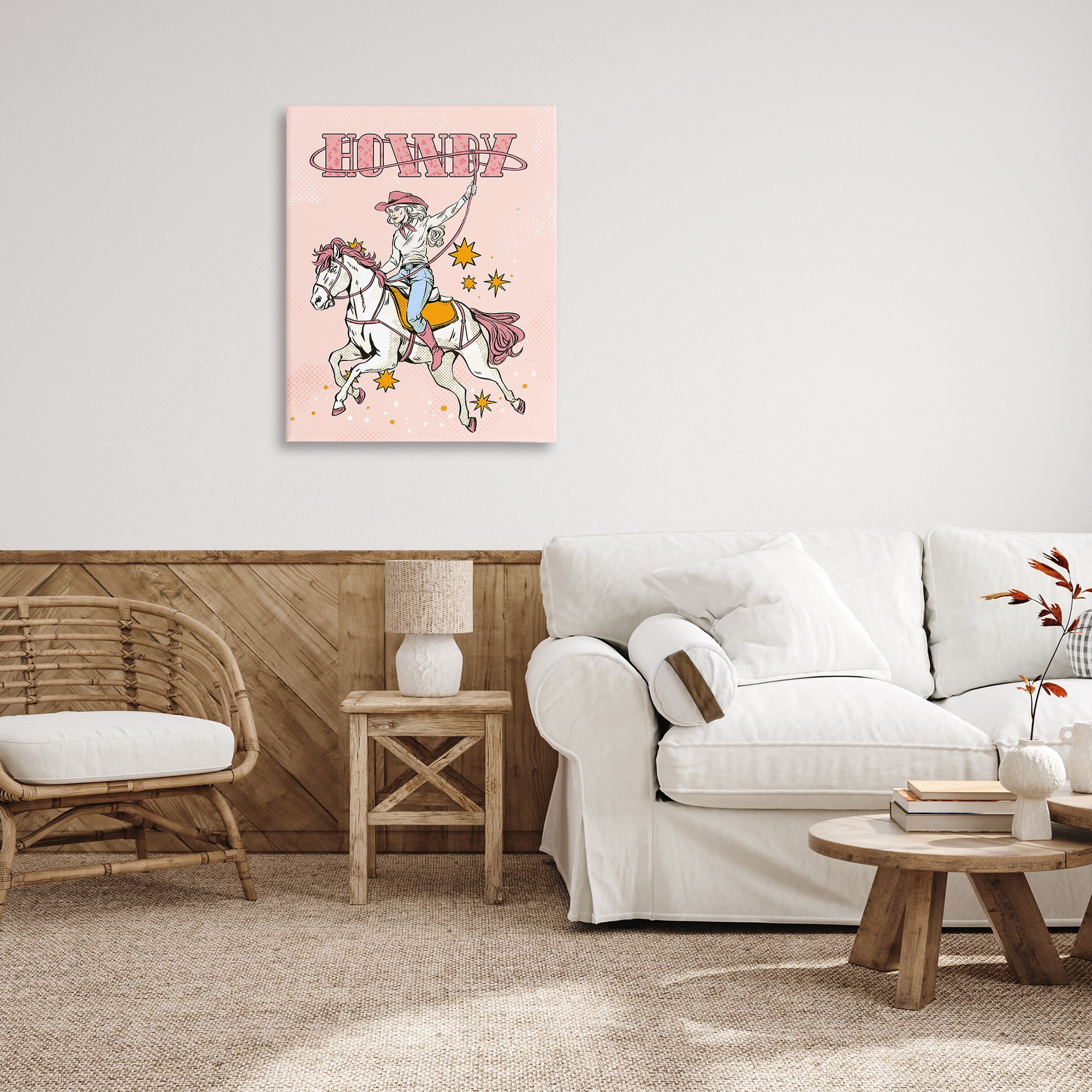 Stupell Industries Vintage Pastel Howdy Animals & Insects Painting Gallery Wrapped Canvas Art Print Wall Art, 30 x 40