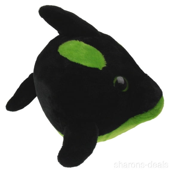Sea World 9" Orca Whale Bubble Zoo Plush Toy Green Black Stuffed Animal Soft