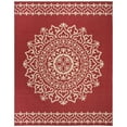 thumbnail image 4 of SAFAVIEH Outdoor LND183Q Linden Collection Red / Creme Rug, 4 of 10