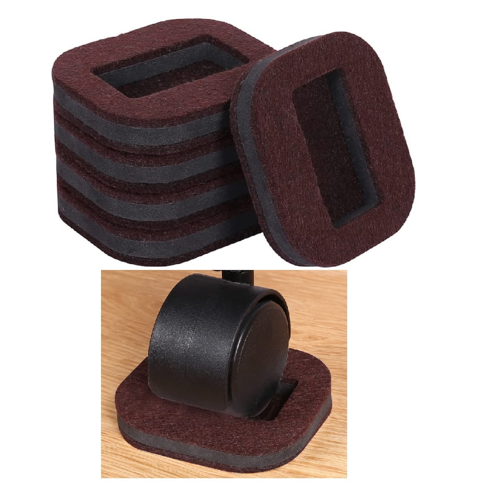 5 Pcs Felt Caster Cups, Felt Pads Bottom Furniture Caster Cups for