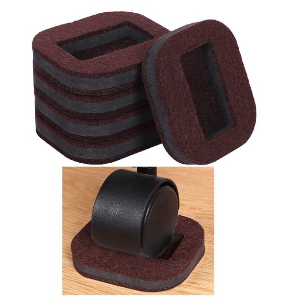5 Pcs Felt Caster Cups, Felt Pads Bottom Furniture Caster Cups for