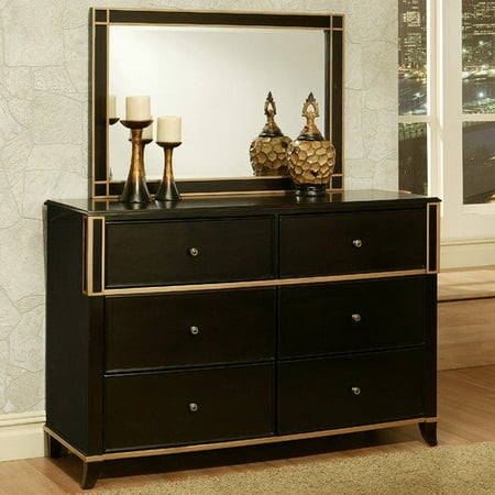Abbyson Living Soho 6 Drawer Dresser and Mirror Set