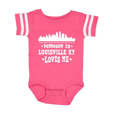 

Inktastic Louisville Kentucky Someone Loves Me Gift Baby Boy or Baby Girl Bodysuit