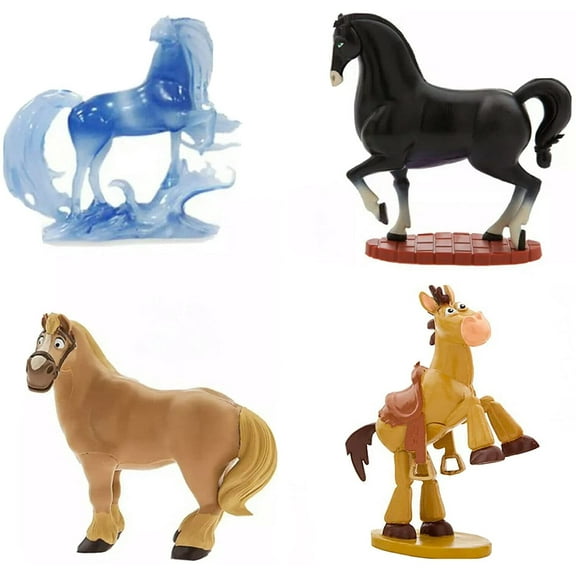 Horses Philippe Bullseye Nokk Khan PVC Cake Topper Set 4 Figures Figurine