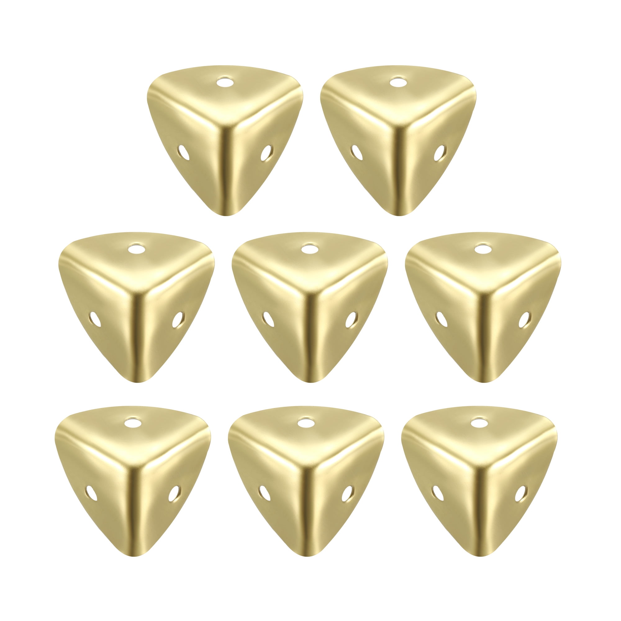 Uxcell Metal 25 x 25 x 25mm Gold Tone Box Corner Edge Guard Protector 8