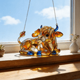 thumbnail image 4 of Highland Cow Suncatcher Ornament for Window Decor, Stained Glass Style Farm Animal Decor, Decorative Hanging Ornaments, 2D Flat Suncatchers for Home Garden Decorations, 4 of 6
