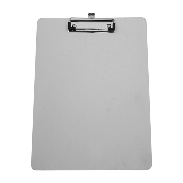 Carpeta de Portapapeles Metal A4 Tablero Clip Acero Inoxidable Almacenamiento Billetes Archivos Escritura FéRula Menú para Negocios