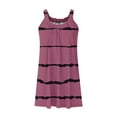 thumbnail image 3 of Htigea Fashion Stripe Print Sundresses for Women 2025 Summer Sleeveless Crewneck Loose Dresses Casual Flowy Pleated Beach Dress, 3 of 4