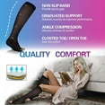 thumbnail image 2 of LNGOOR Open Toe Sheer Compression Stockings for Women  15-20 mmHg Knee High Circulation Support Stockings  Graduated Medical Compression Socks for Travel  Flight, 2 of 7