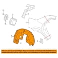 thumbnail image 3 of For 11-14 300 V6/V8 Rear Splash Shield Inner Fender Liner Panel Plastic SET PAIR, 3 of 5