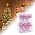 thumbnail image 1 of Adornos de bolas navideñas irrompibles perfecl 24 piezas Rosa claro, 1 of 8