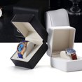 thumbnail image 4 of Shisuyan Square Watch Box Case Jewelry Display Organizer Box Fashion Wrist Watch Storage Holder (White), 4 of 9