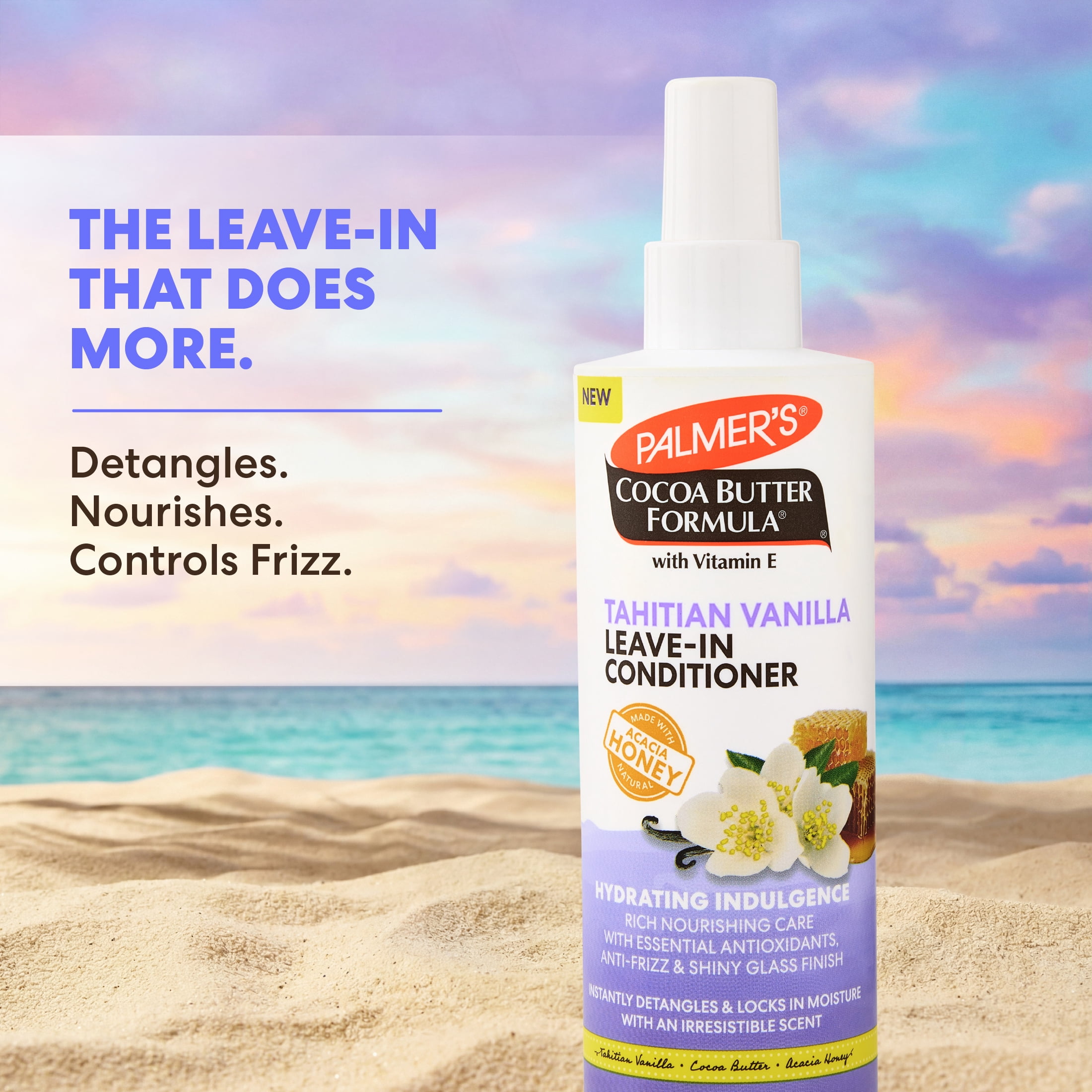 Palmer's Tahitian Vanilla Hydrating Leave-In Spray Conditioner with Cocoa Butter, 8.5 fl oz