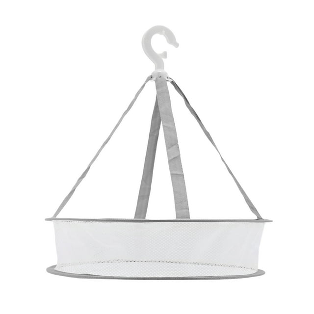1 Pc Cesta de Secado de Ropa de Capa Única Duradera para Balcón 3.94"x13.78" 12L Gris
