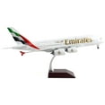 thumbnail image 3 of Airbus A380-800 Commercial Aircraft "Emirates Airlines - New Livery" White with Striped Tail "Gemini 200" Series 1/200 Diecast Model Airplane by GeminiJets, 3 of 4