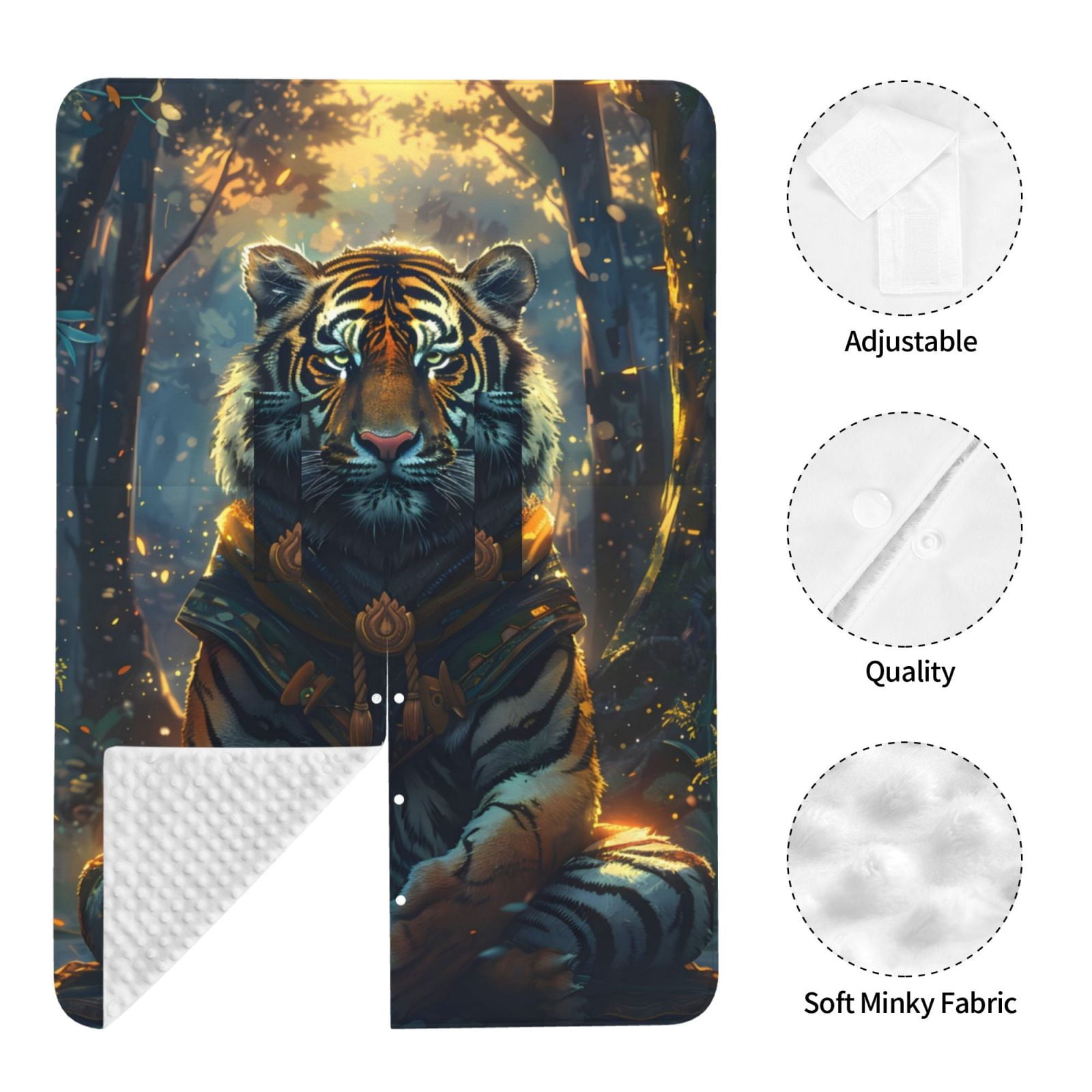 Naloa Forest Meditating Tiger Baby Car Seat Cover, Breathable Baby Carrier Cover, Multiuse Baby Carrier Cover & Nursing Breastfeeding Cover