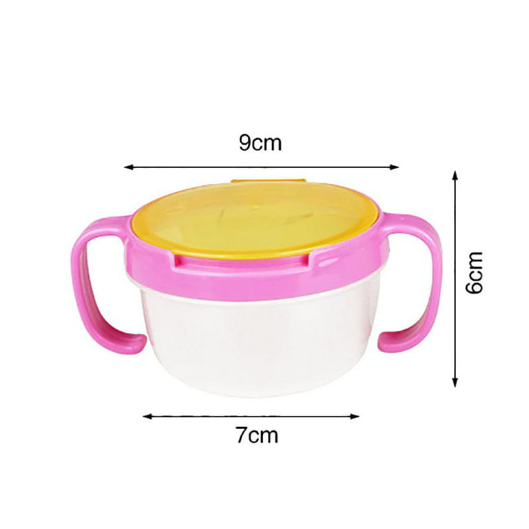Baby Kid No Spill Bowl Balance Food Snack Bowl Cup Safe Pot Container Travel, Pink