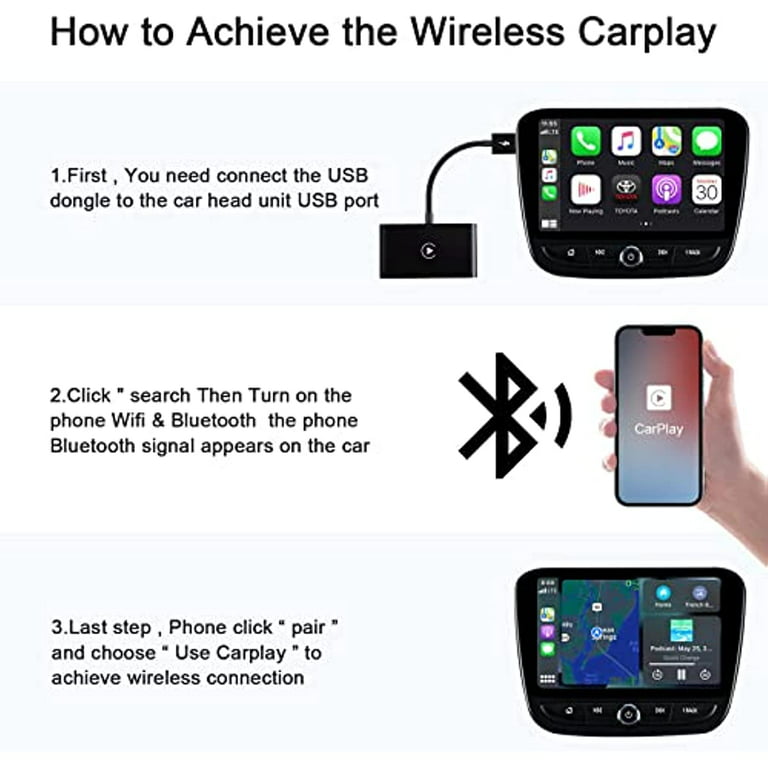 USB Wireless CarPlay Adapter Dongle for Apple iOS Car Auto