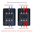 thumbnail image 2 of Interruptor Botonera  Bloosom Kao-10kh Manual Control Motor Ip65 Negro, 2 of 4