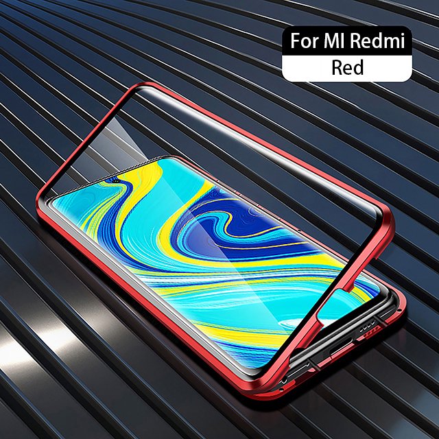 360 Magnetic Adsorption Metal Case For Xiaomi Redmi Note 9 8 7 K20 Pro 8T 9A 8A Mi Note 10 Lite Poco X3NFC F1 F2 Pro Glass Cover
