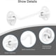 thumbnail image 3 of 2 Pack Storm Hooks, Stainless Steel with Eyelet, for Door, Garage, Window, Cabin, Door (94mm, White), 3 of 5