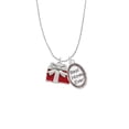 thumbnail image 2 of Delight Jewelry Silvertone Red Present Best Mom Ever Charm Necklace, 2 of 4