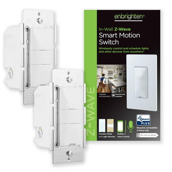 Paquete de 2 luces inteligentes con sensor de movimiento Enbrighten Z-Wave Indoor