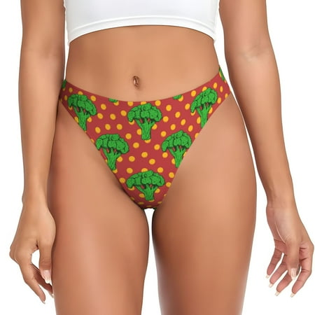 Sigee Broccoli for Women s G-String Panty  Low Rise  Soft Lace Perfect for Everyday Wear or Special Occasions-Large