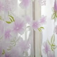 Shower Liner And Temporary Curtains Flower Sheer Curtain Tulle Window