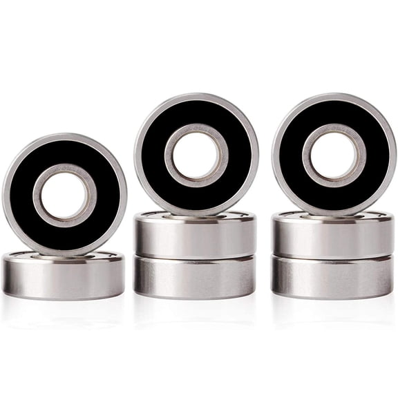 608 Skateboard Bearings with Sealed Metal Shields, 6-Pack 8X22X7 Mm, Silver, for Roller Skates and Kids Scooters