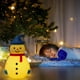 thumbnail image 4 of Decoración navideña colgante de muñeco de nieve con LED | Adorno festivo multicolor de plástico con lazo | 2,95x4,72 pulgadas | Decoración de mesa o chimenea | 1 Pack, 4 of 6