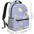 thumbnail image 2 of Cinnamoroll Pattern 3d Printed Backpack Cinnamoroll Fans Merch Backpack Blue Kawaii Lightweight Canvas Backpack For Work Sport Hiking Laptop Bag With Keychain, 2 of 5