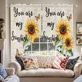 thumbnail image 2 of Sunflower Butterfly Swag Valances for Windows 2 Pack You Are My Sun Shine Vintage Farmhouse Swag Kitchen Curtains 45 Inches Long Rod Pocket Short Window Treatment for Kitchen Bathroom 36"x45", 2 of 8