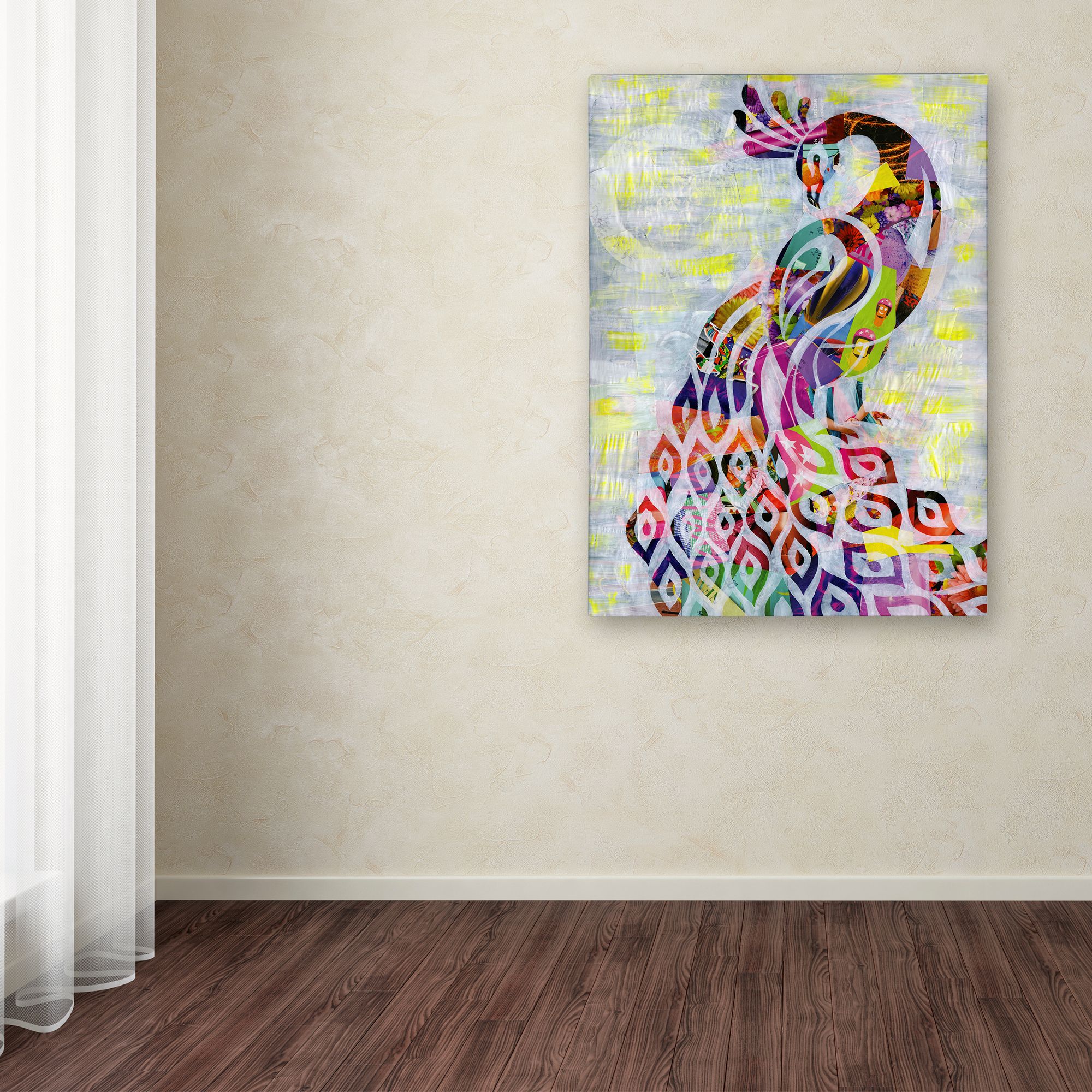 Trademark Fine Art 'Peacock' Canvas Art by Artpoptart