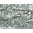 thumbnail image 2 of Soimoi Poly Georgette Fabric Texture,Leaves & Black Sketch Flower Print Sewing Fabric Yard 42 Inch Wide, 2 of 3