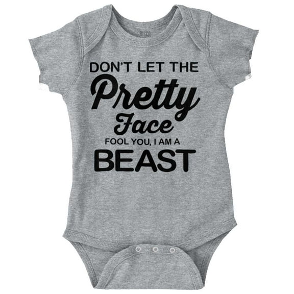 Don't Let The Pretty Face Fool You Bodysuit Jumper Girls Infant Baby Brisco Brands 12M