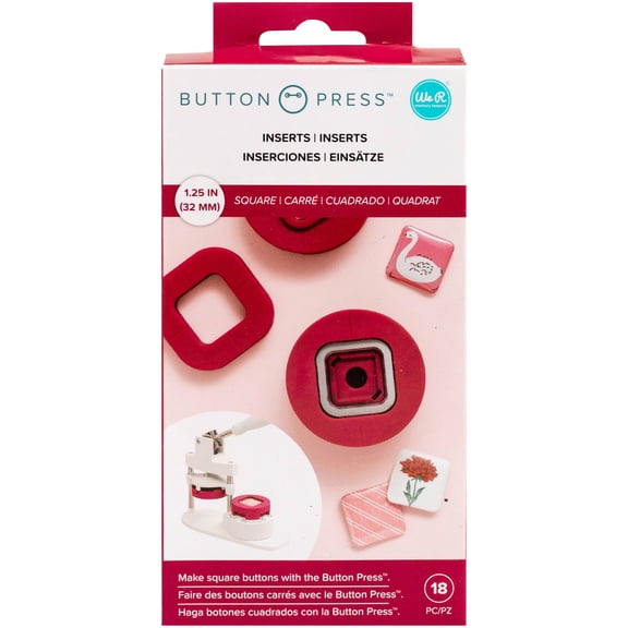 We R Button Press Insert-Square (31mm)