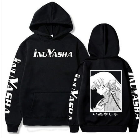 Inuyashas Hoodie Harajuku Cartoon Crewneck Oversized Printed Anime Hoodies Pullover Streetwear Boy Girl Tops