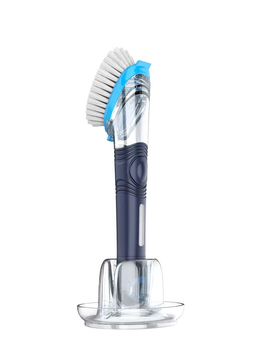 Soap Dispensing Dish Brush Storage Set, Kitchen Brush with Holder for