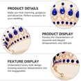 thumbnail image 2 of Miangastore Wedding Tiara Bridal Accessory Alloy Rhinestone 1Set 5.7x2.6in, 2 of 9