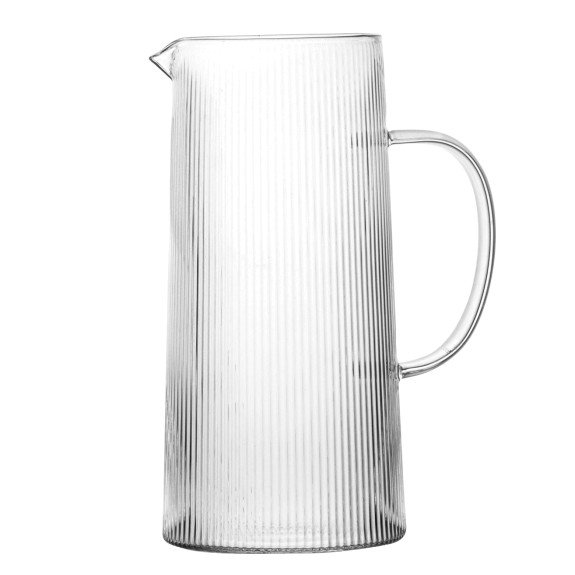 Brilliant - Striped Pitcher 50 fl oz. -Clear