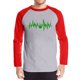 thumbnail image 2 of Hombres manga larga mangas raglán Casual Día de San Patricio cuello redondo verde cerveza electrocardiograma estampado pulóver camiseta blusa Pompotops  oipoqjl4934, 2 of 3