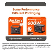 Jackery Explorer 290 Plus Portable Power Station with Automobile Battery Charging Cable