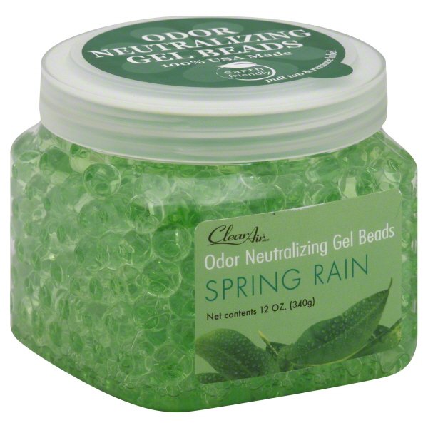 Clear Air Odor Eliminator Gel Beads Spring Rain 2 Pack (12oz
