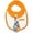 Orange, variant on Pavilion Gift Company - Robin's Egg - Baby Bib (One Size)