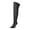 Black, variant on Stiletto Heel Over the Knee Boots for Women Slouchy Pointed Toe Thigh High Side Zip Non Slip Sole Club Boots Size 5.5-10.5