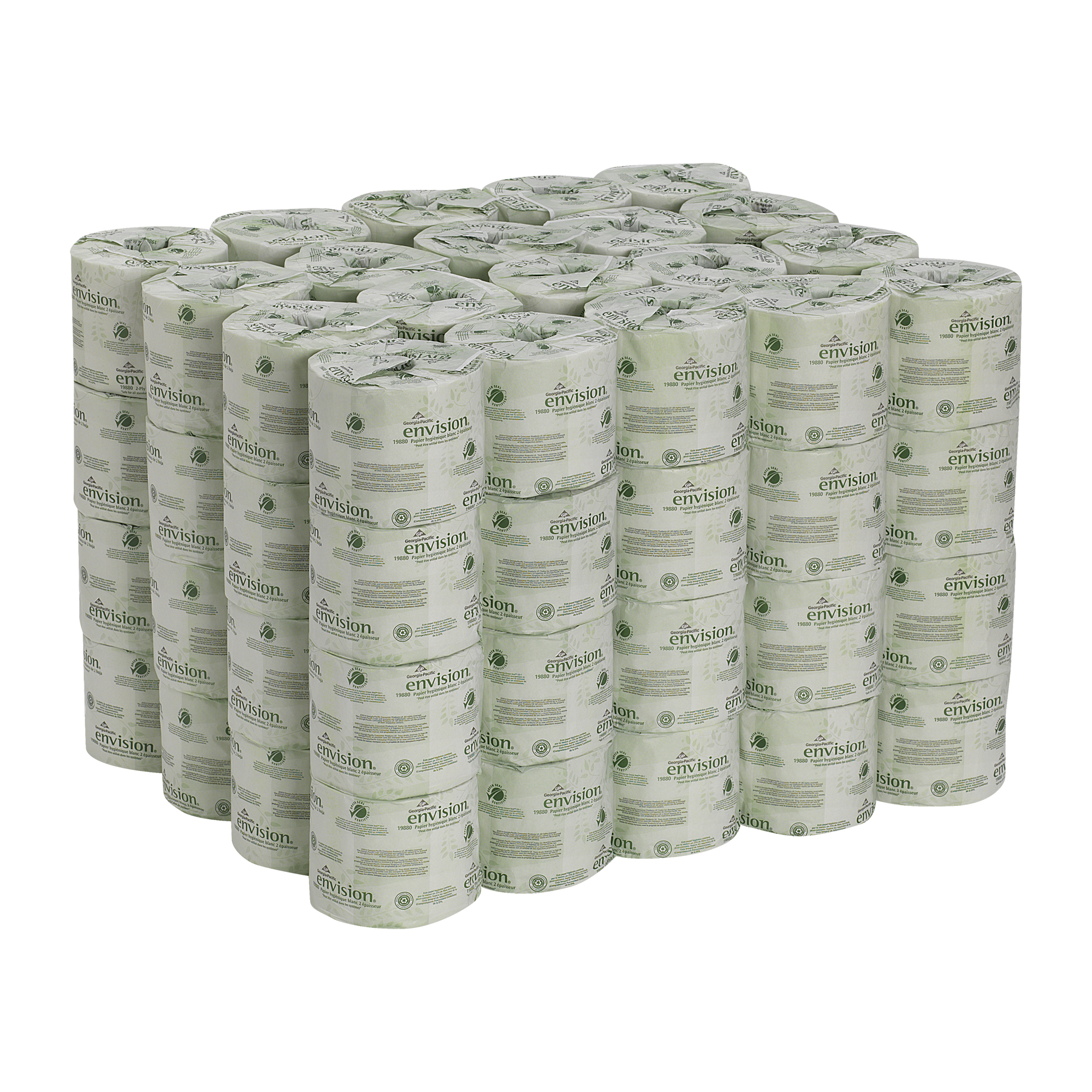 Pacific Blue Basic 2-Ply Toilet Paper, 550 Sheets/Roll, 80 Rolls/Carton, GPC1988001