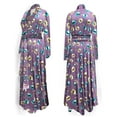 thumbnail image 1 of Small Women Kimono Robes Long Jersey Bathrobe Lightweight Ultra Soft Sleepwear Lavender Essence Floral Print, 1 of 4
